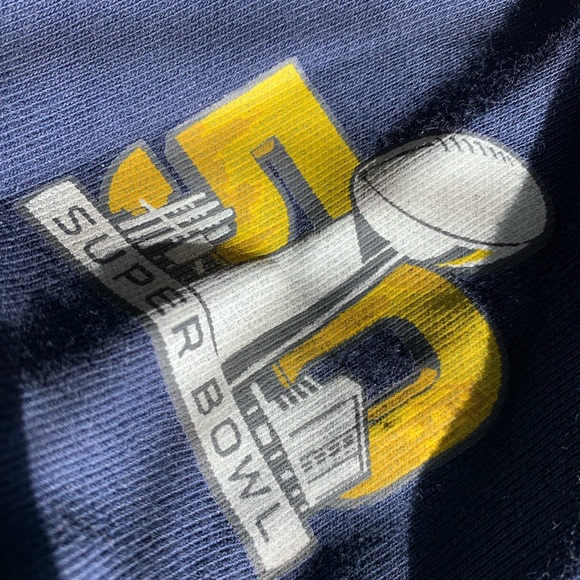 NFL ProLine Women’s Hoodie Denver Broncos Super Bowl 50 Navy Blue- gently used - Picture 4 of 4